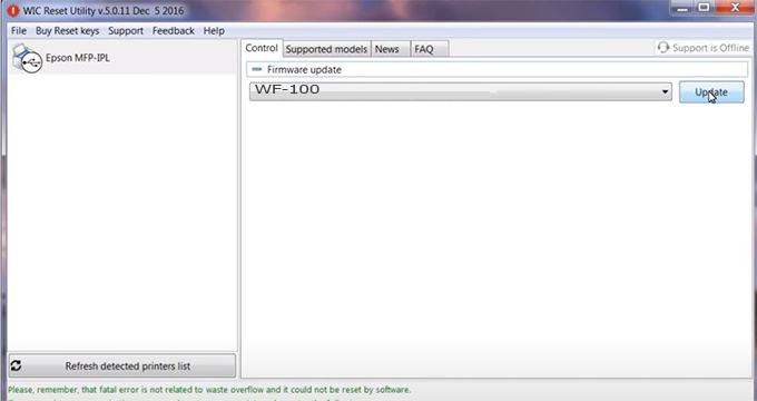 Key Firmware Epson WF-100 Step 6
